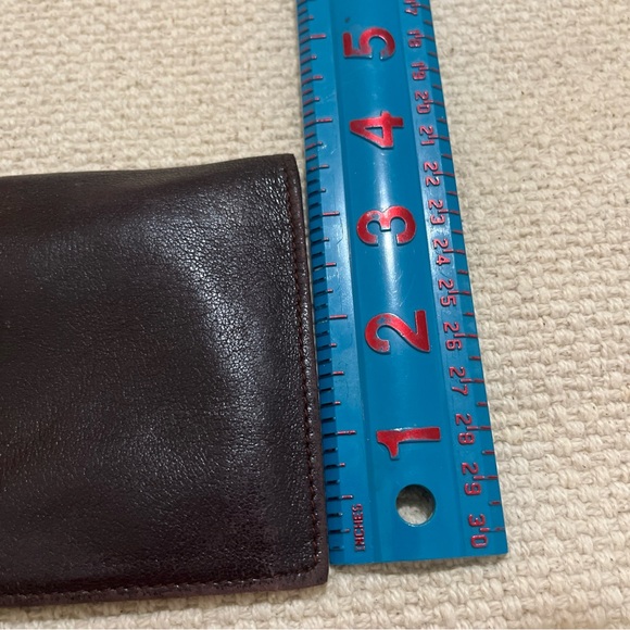 VINTAGE BOND STREET ITALY BROWN SLIM CHECKBOOK WALLET - Picture 6 of 6